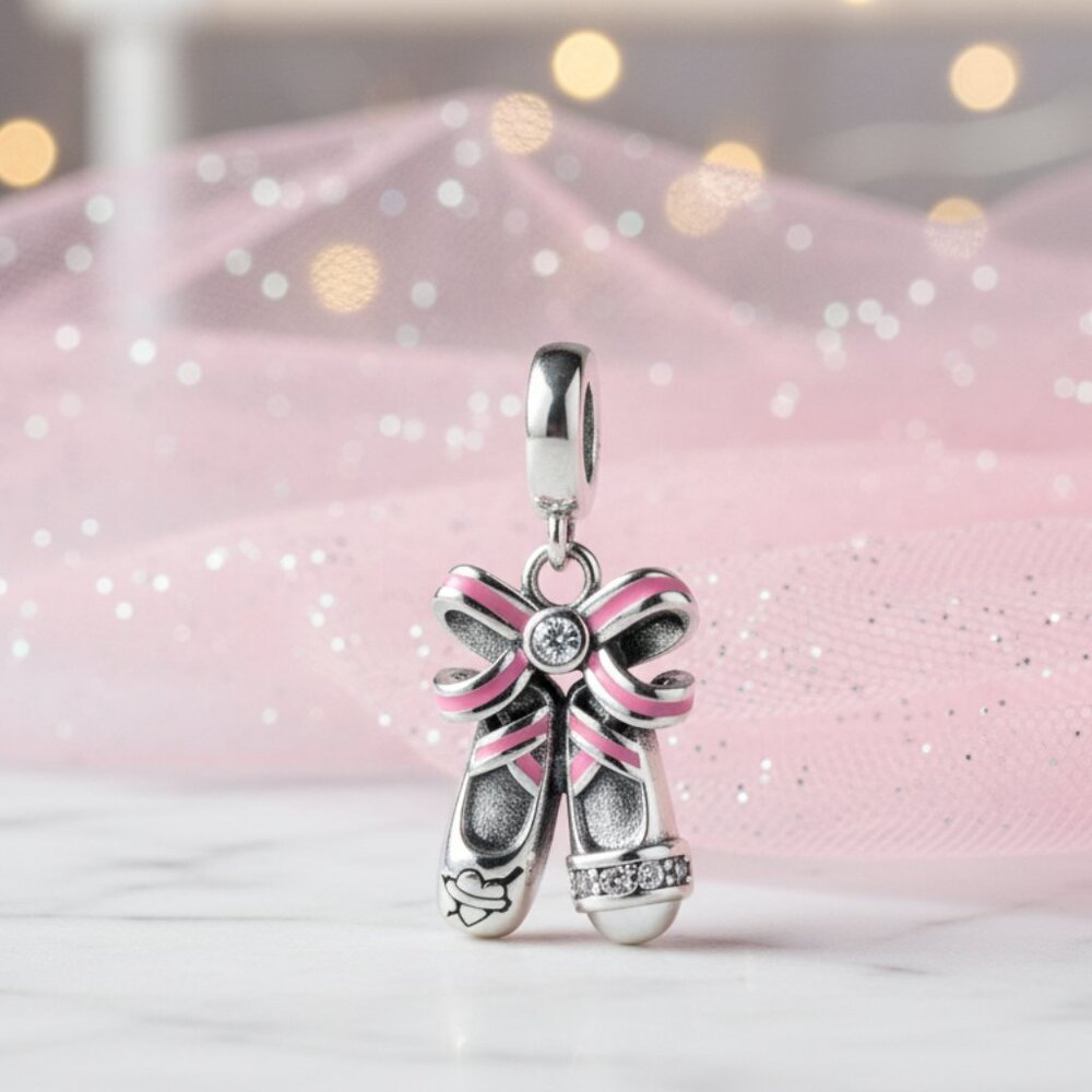 Charm for Bracelet Sterling Silver 925 ballet Shoes 🩰